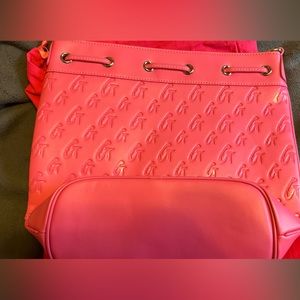 GLAMAHOLIC MONOGRAM LARGE BUCKET BAG HOT PINK